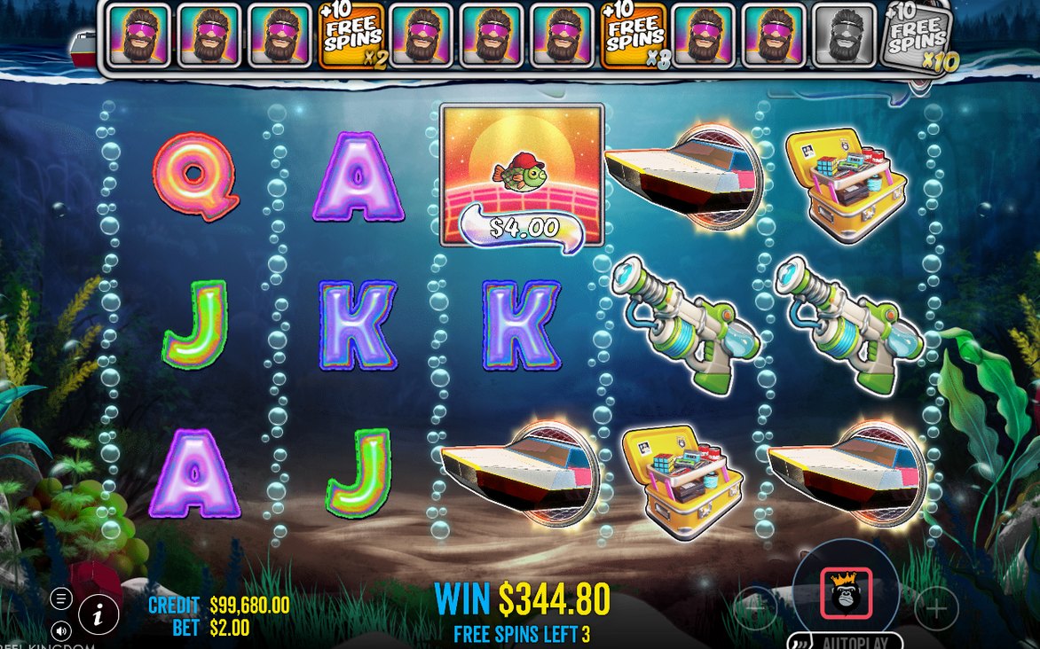 Total win screen after a Free Spins round