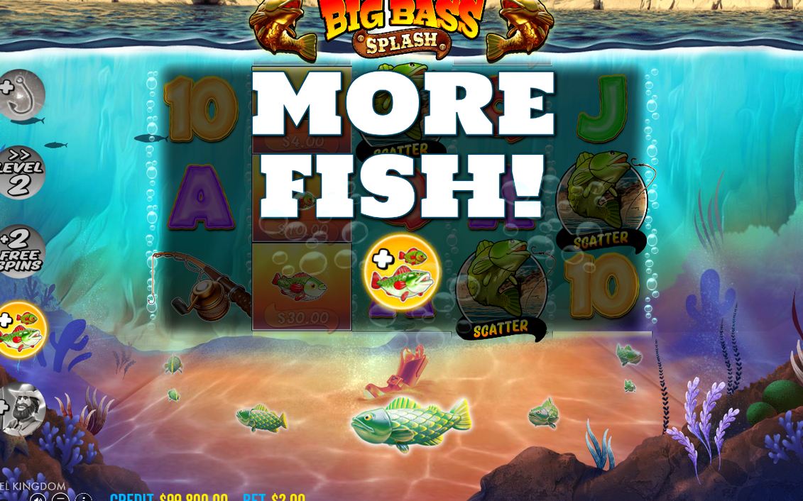 Free Spins round with fish money symbols on the reels